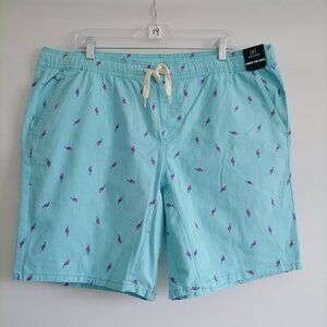 NWT George Light Blue Above The Knee Toucan Beach Swim Shorts Size XL (40-42)